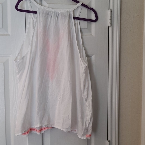 Embroidered bright tank blouse - Picture 4 of 7